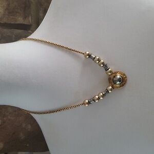 ❤️💎GOLD-TONE & SILVER-TONE Liz Claiborne BEAD Necklace ❤️💎